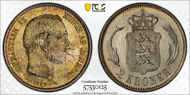 1897 VBP 2 Kr KM-798.2  Ag MS66