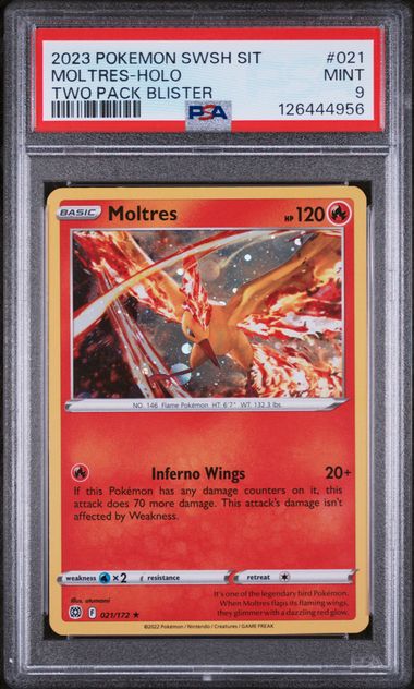Pokemon Brilliant Stars Holo #21 Moltres front
