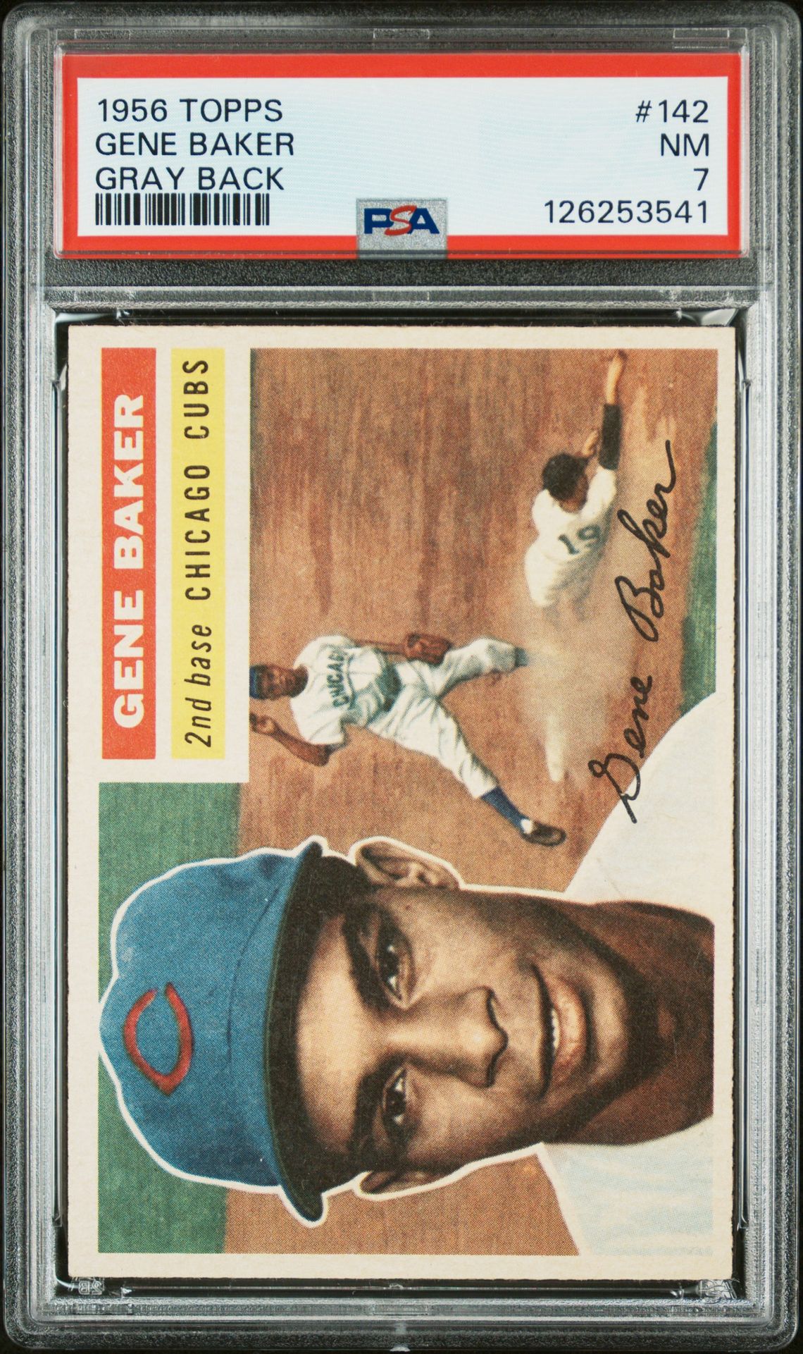 1956 Topps TOPPS GRAY BACK #142 Gene Baker front
