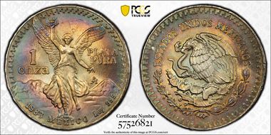 1983-Mo Onza Libertad Ag MS65