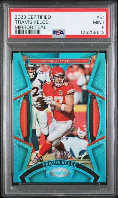 2023 Panini Teal #51 Travis Kelce front