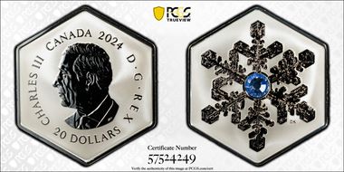 2024 $20 Snowflake Reverse Proof PR69