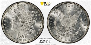 1885 $1 MS63