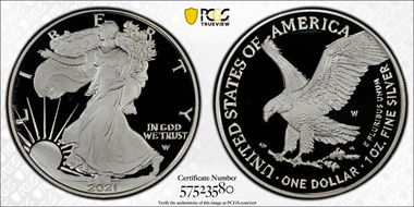 2021-W  $1 Silver Eagle - Type 2 PR69DCAM