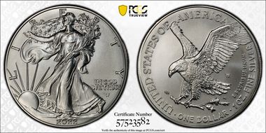 2022-W $1 Burnished Silver Eagle SP70