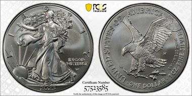 2023-W $1 Burnished Silver Eagle SP69