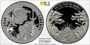 2024-P Medal Liberty & Britannia Ag PR70DCAM