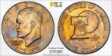 1976 $1 Type 2 AU58