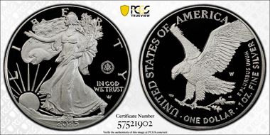 2025-W $1 Silver Eagle w/ U.S. Army Privy 250th Anniversary First Strike PR70DCAM