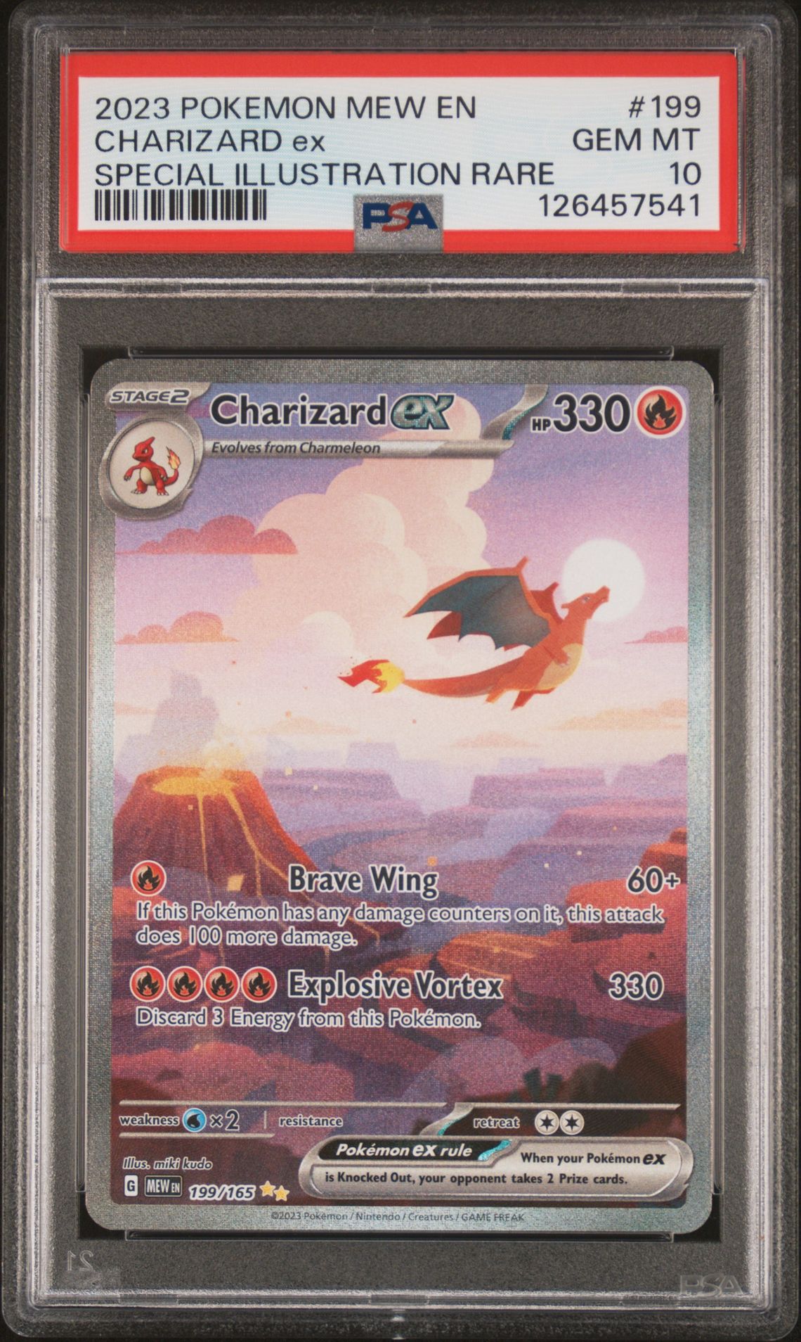 2023 Pokemon Mew En-151 Charizard Ex #199 (Special Illustration Rare) Gem Mt 10 front