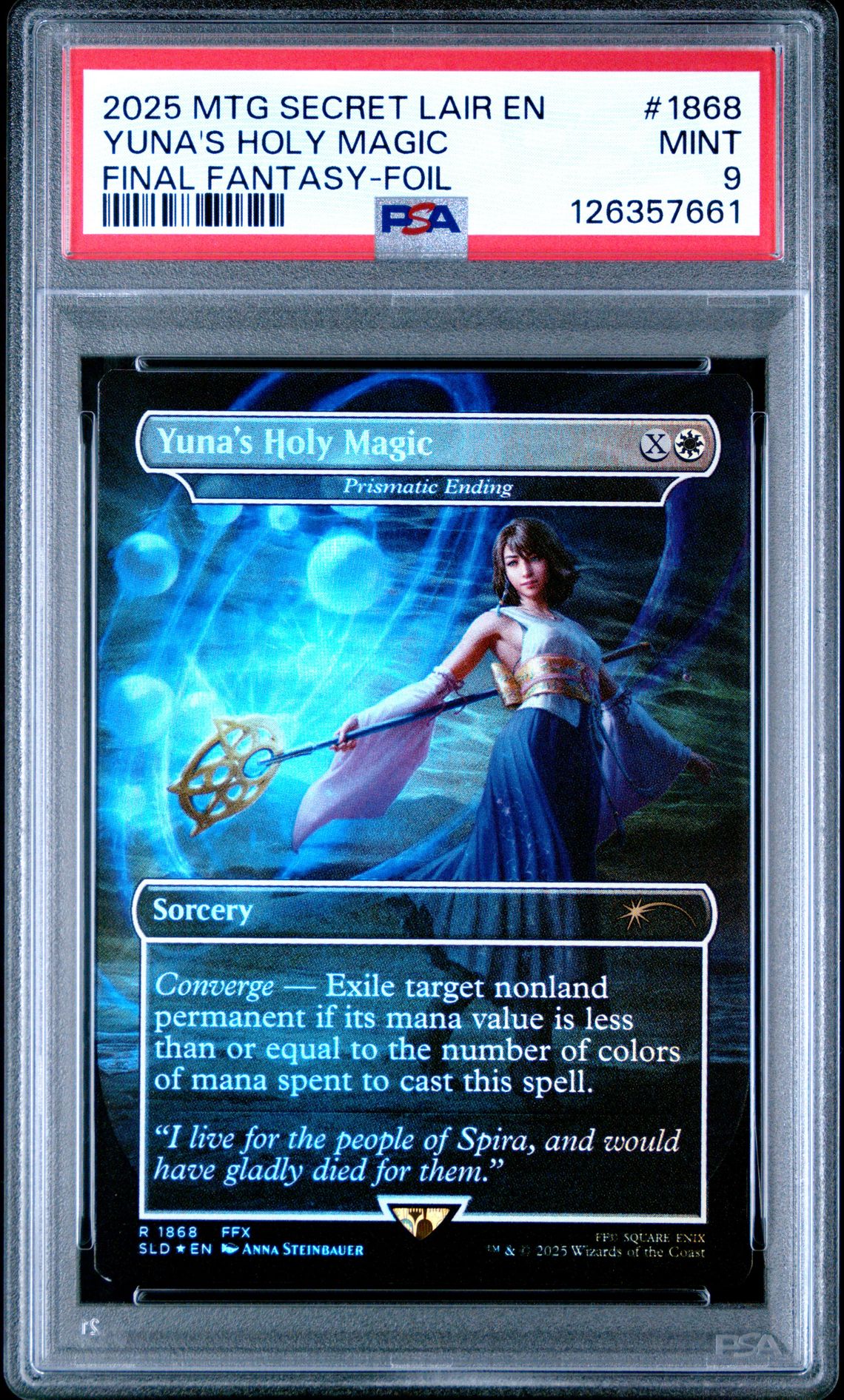 2025 MTG MAGIC THE GATHERING SECRET LAIR DROP FINAL FANTASY-FOIL #1868 Yuna's Holy Magic front