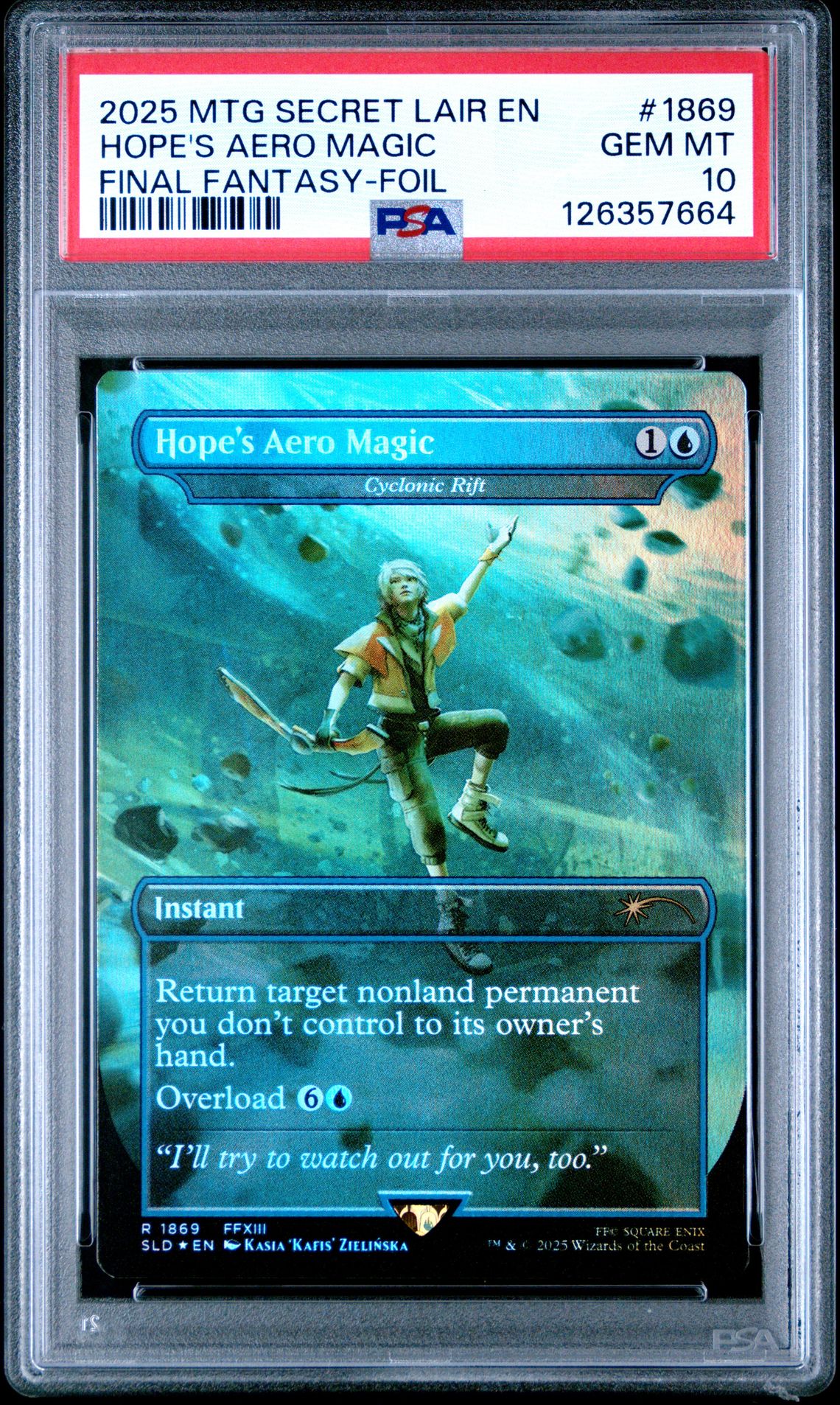 2025 MTG MAGIC THE GATHERING SECRET LAIR DROP FINAL FANTASY-FOIL #1869 Hope's Aero Magic front