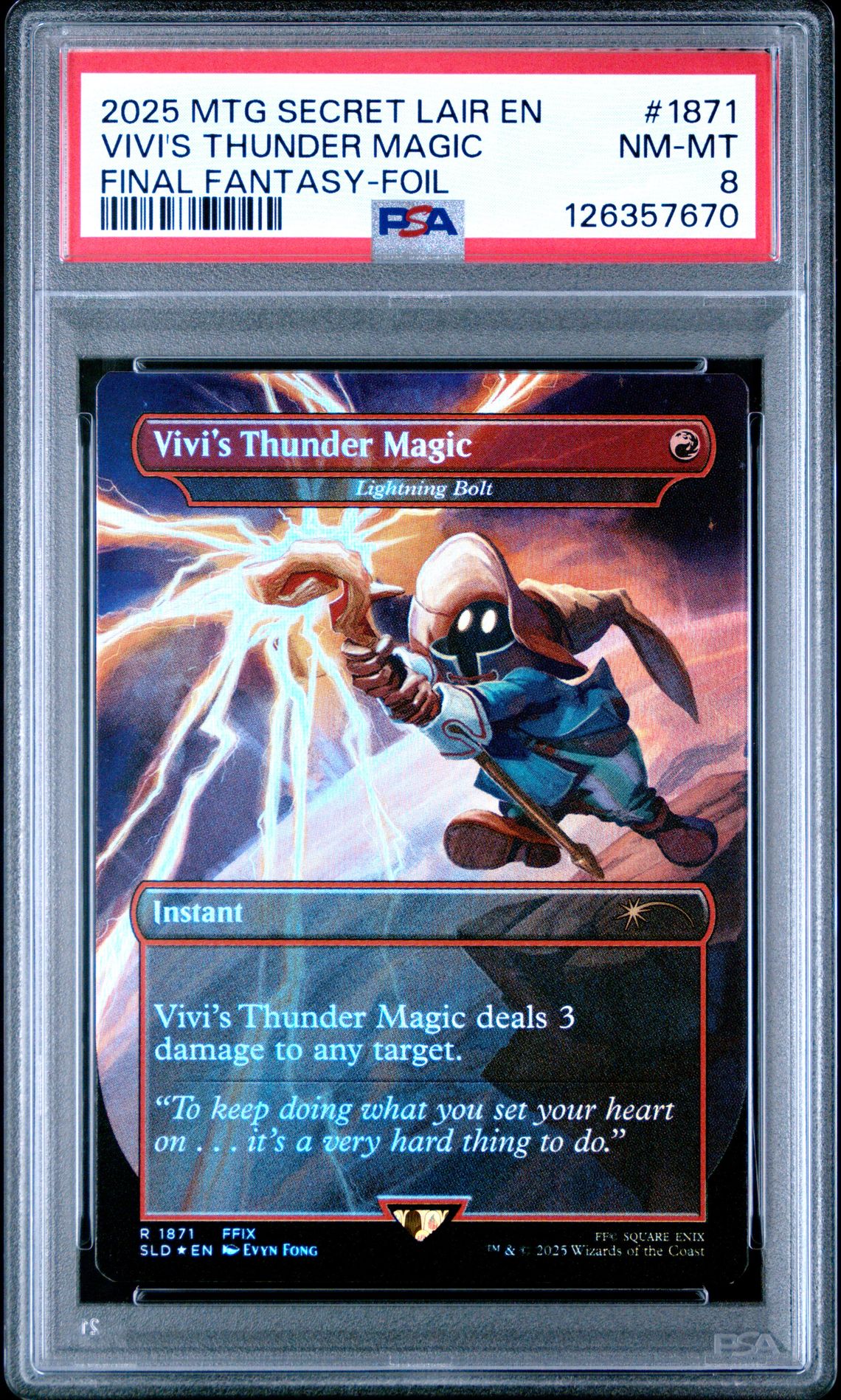 2025 MTG MAGIC THE GATHERING SECRET LAIR DROP FINAL FANTASY-FOIL #1871 Vivi's Thunder Magic front