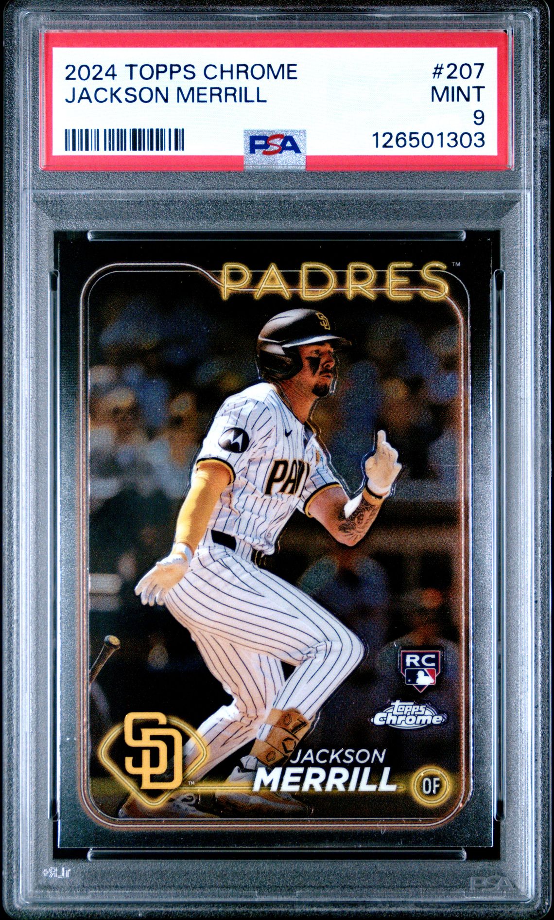 2024 Topps Chrome Jackson Merrill #207 Mint 9 front