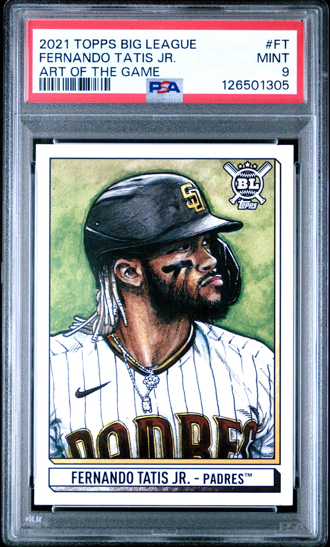 2021 Topps Big League Art Of The Game Fernando Tatis Jr. #Ft (Art Of The Game) Mint 9 front