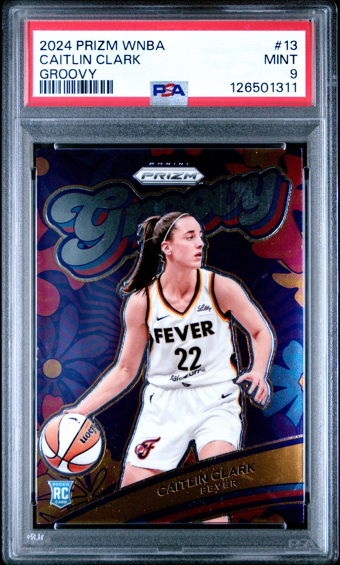 2024 Panini Prizm Wnba Groovy Caitlin Clark #13 Mint 9 front