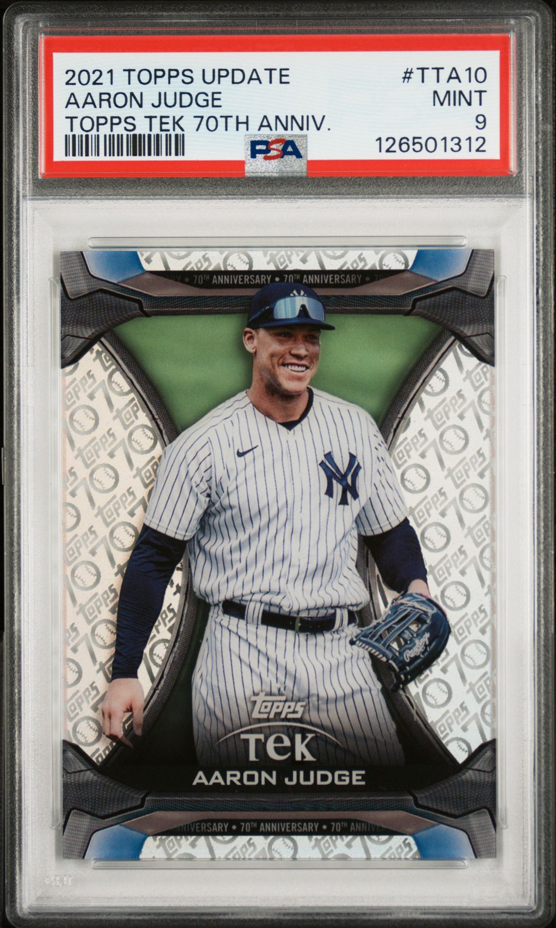 2021 Topps Update Topps Tek 70Th Anniversary Aaron Judge #Tta10 (Topps Tek 70Th Anniv.) Mint 9 front