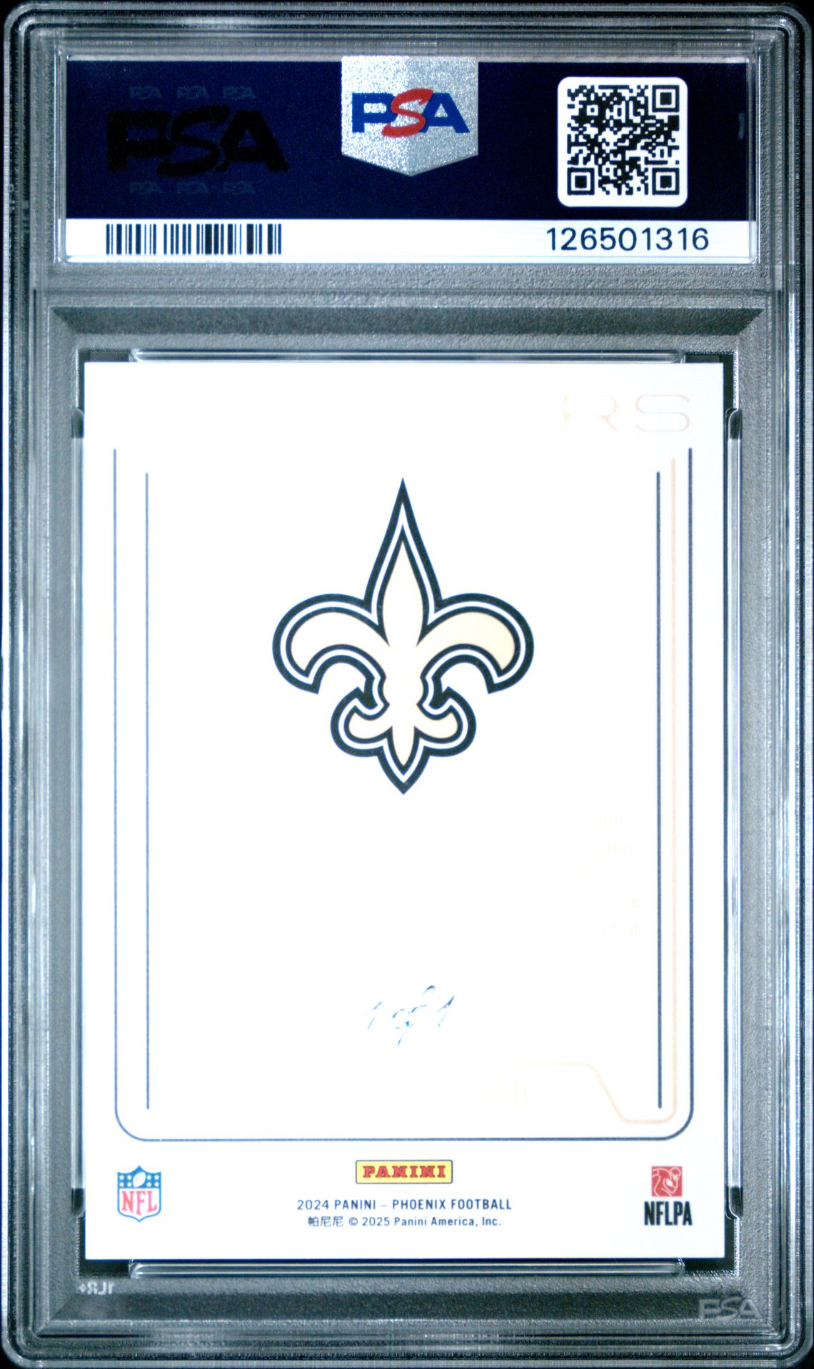 2024 Panini Phoenix Contours Spencer Rattler #Consrr (Contours-Black 1/1) Gem Mt 10 back