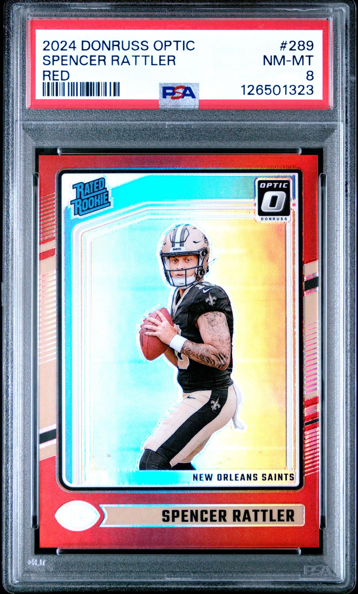 2024 Panini Donruss Optic Spencer Rattler #289 (Red) Nm-Mt 8 front