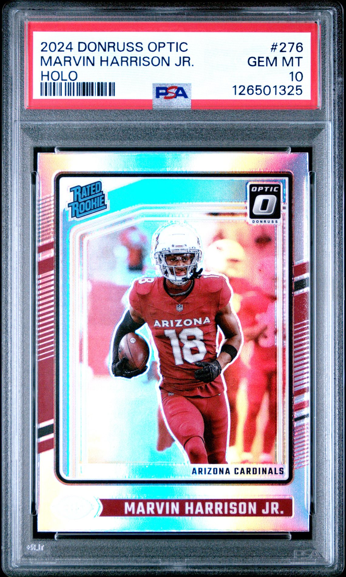 2024 Panini Donruss Optic Marvin Harrison Jr. #276 (Holo) Gem Mt 10 front