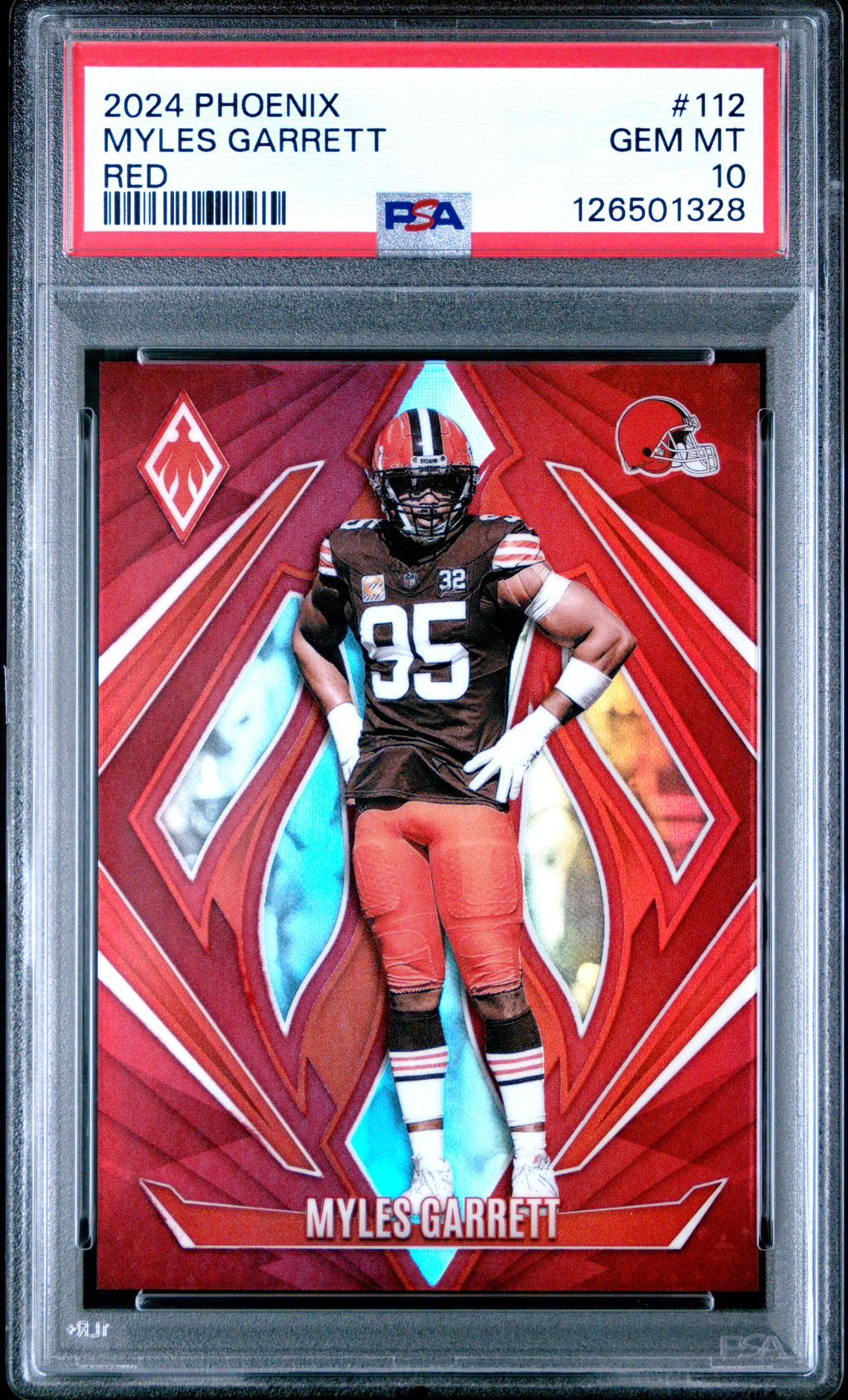 2024 Panini Phoenix Myles Garrett #112 (Red) Gem Mt 10 front