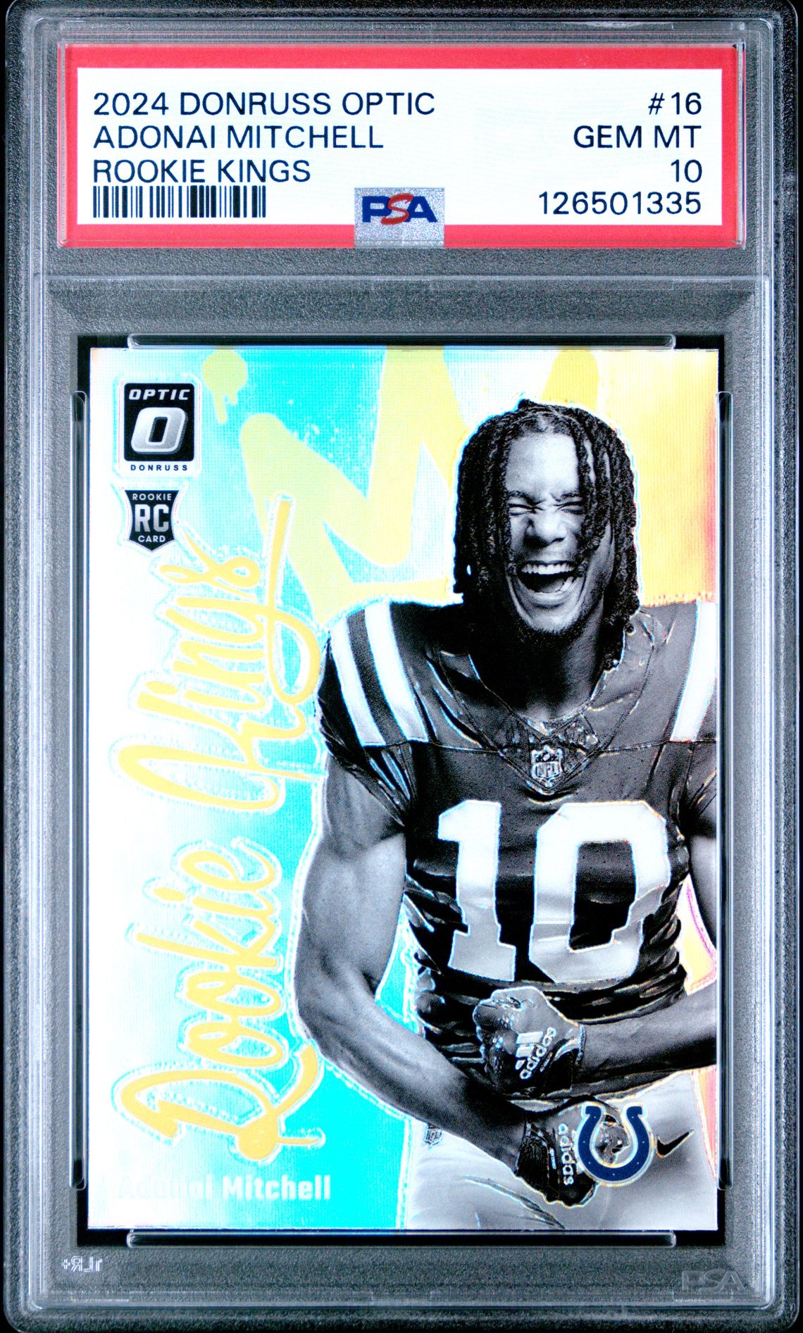 2024 Panini Donruss Optic Rookie Kings Adonai Mitchell #16 Gem Mt 10 front