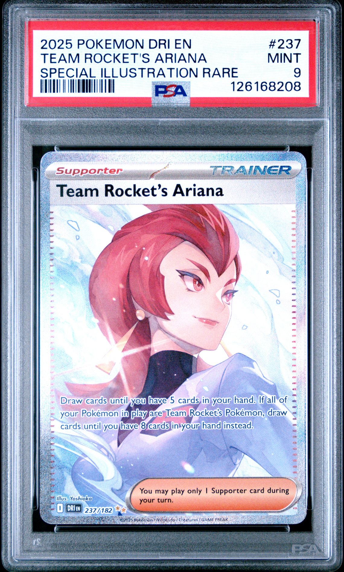 2025 Pokemon Dri En-Destined Rivals Team Rocket's Ariana #237 (Special Illustration Rare) Mint 9 front