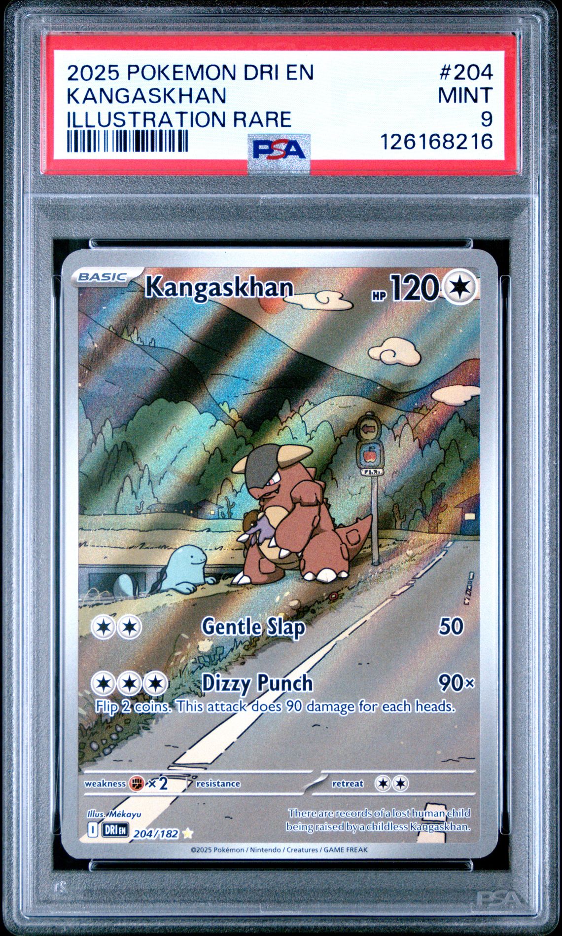 2025 Pokemon Dri En-Destined Rivals Kangaskhan #204 (Illustration Rare) Mint 9 front