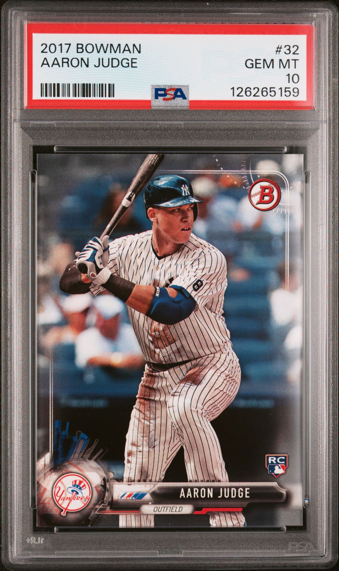 2017 Bowman Aaron Judge #32 Gem Mt 10 front