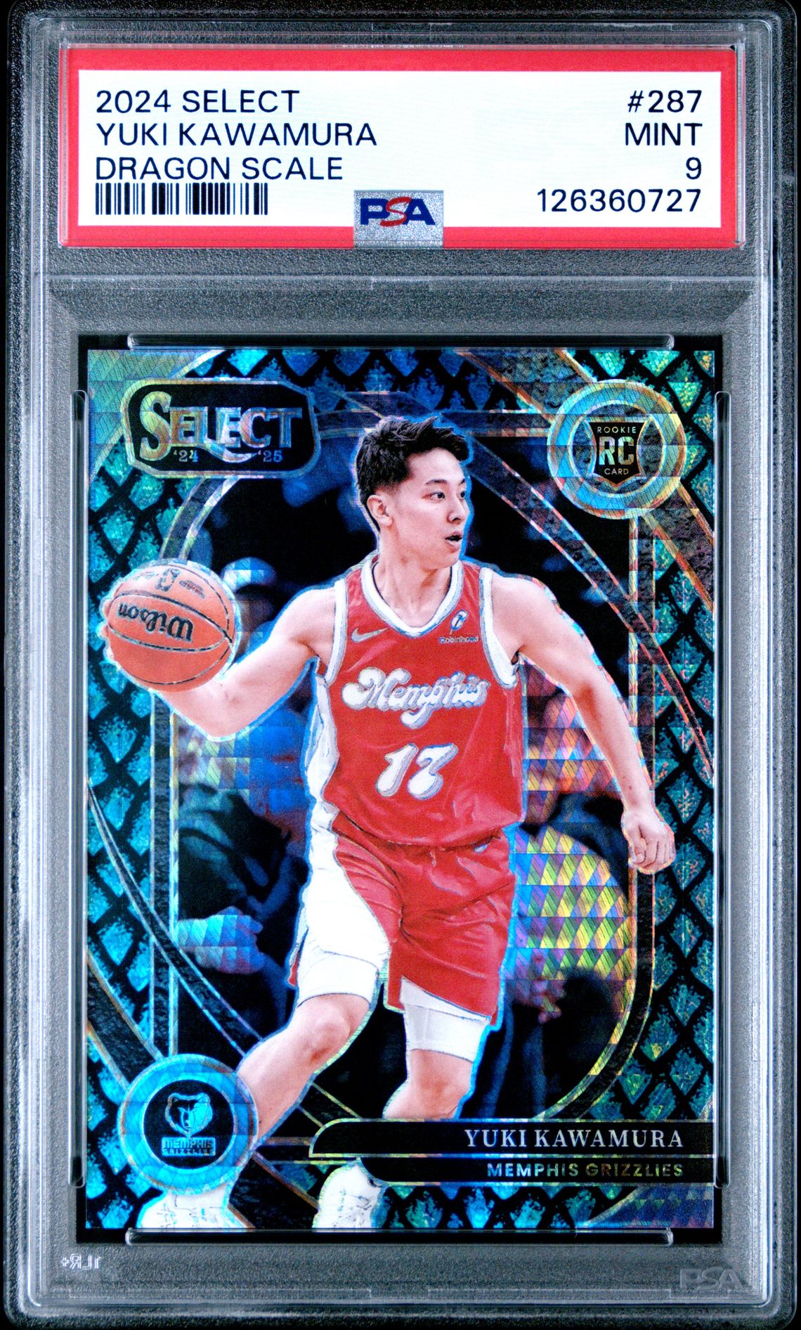 2024 Panini Select Yuki Kawamura #287 (Dragon Scale) Mint 9 front