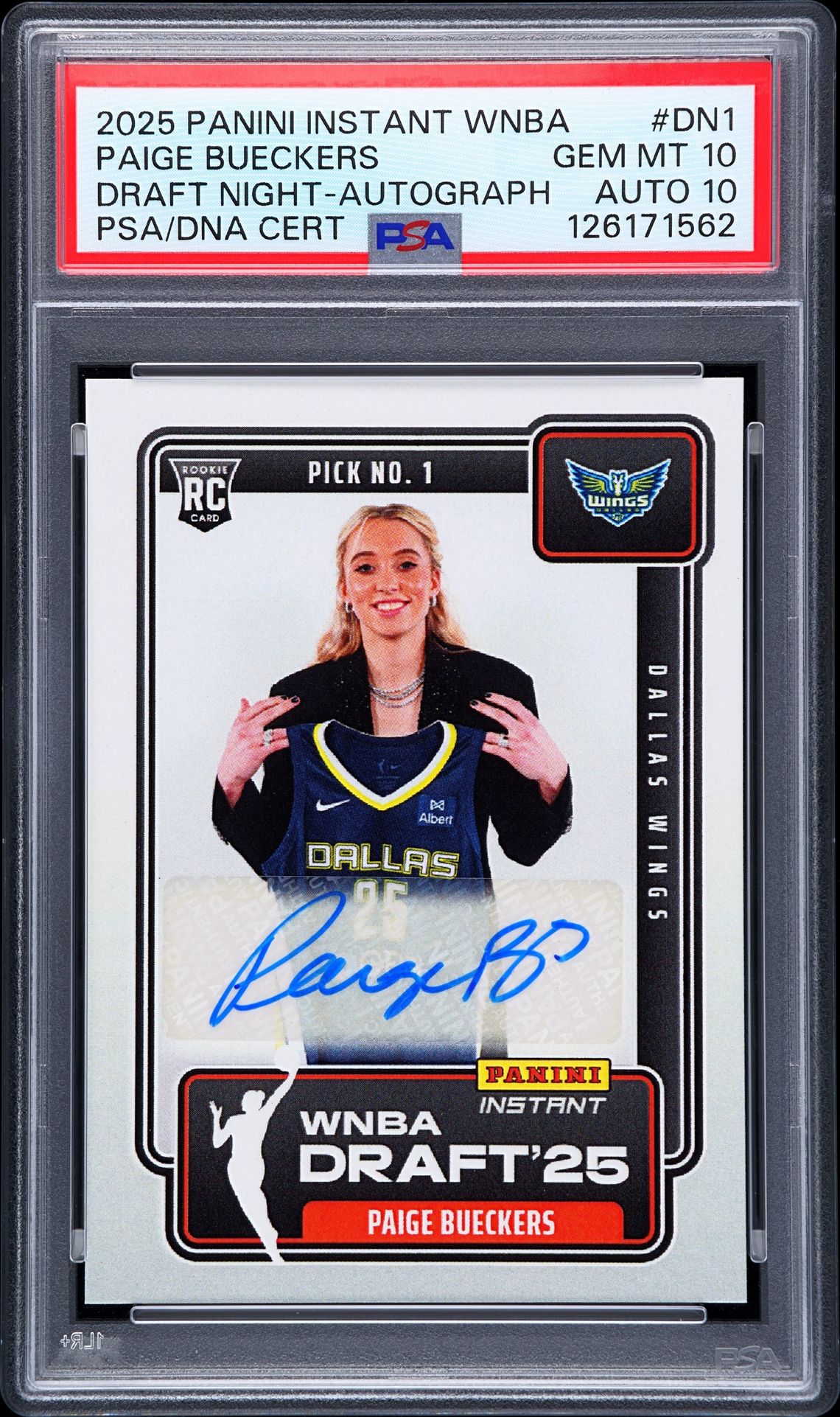 2025 Panini Panini Instant Wnba Draft Night #DN1 Paige Bueckers front