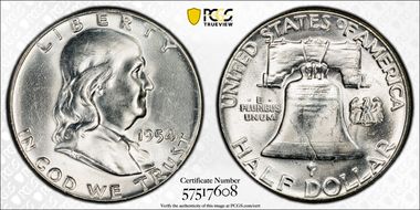 1954 50C MS64