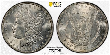 1887 $1 MS64