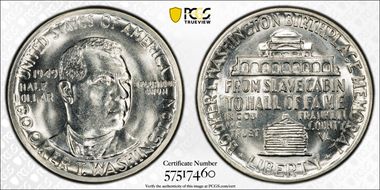 1949 50C Booker T. Washington MS66