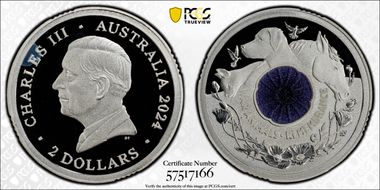 2024-C $2 War Animal Remembrance Ag Colorized PR69DCAM