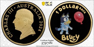 2024 $1 Bluey - Dollarbucks Colorized PR69DCAM