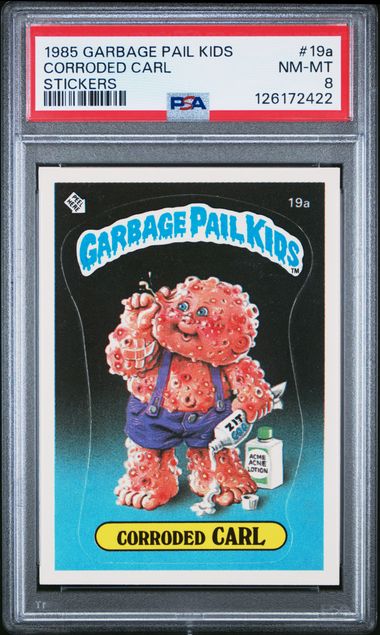 1985 Topps Garbage Pail Kids Series 1 #19A Corroded Carl front