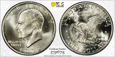 1972-S $1 Silver MS67