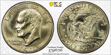 1973-S $1 Silver MS67