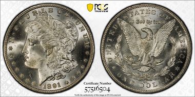 1891-CC $1 MS65+ 