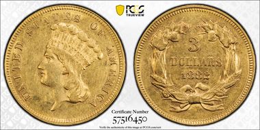 1882 $3 RPD FS-301 AU50