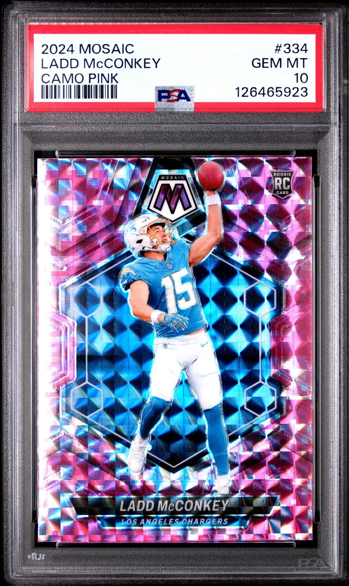 2024 Panini PANINI MOSAIC CAMO PINK #334 Ladd Mcconkey front