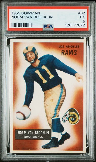 1955 Bowman #32 Norm Van Brocklin front