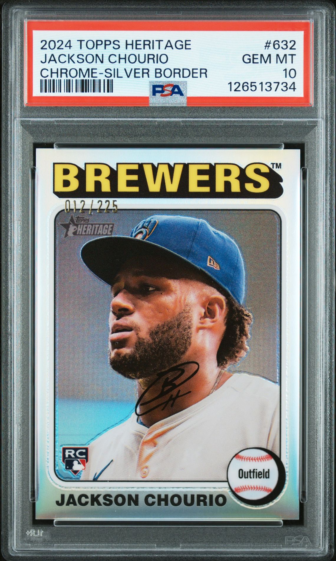 2024 Topps TOPPS HERITAGE CHROME-SILVER BORDER #632 Jackson Chourio front