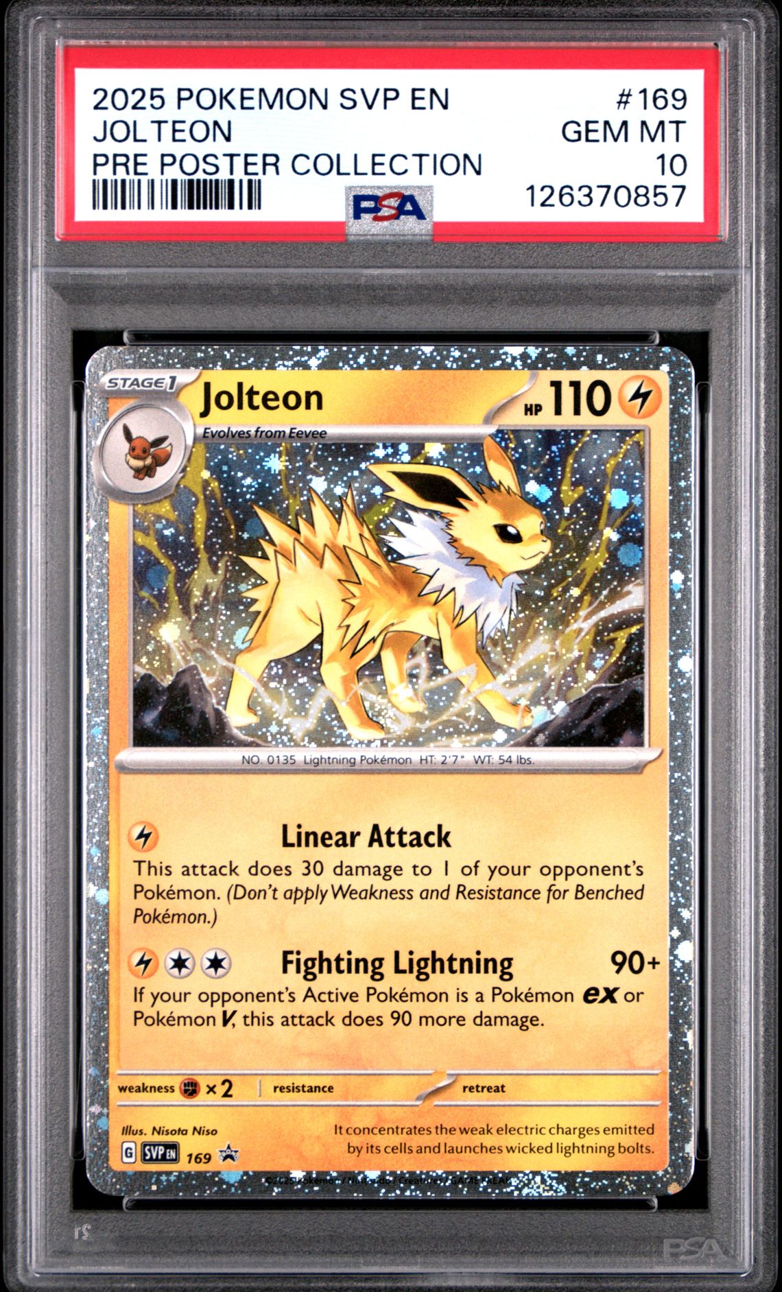 2025 Pokemon POKEMON SVP EN-SV BLACK STAR PROMO PRE POSTER COLLECTION #169 Jolteon front