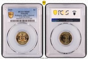 2025 $2 Wallaroos AlBr Colorized Coin Set Issue MS65