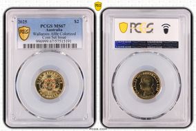 2025 $2 Wallaroos AlBr Colorized Coin Set Issue MS67