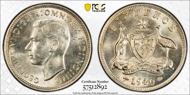 1940(m) 6D KM-38  Ag MS65