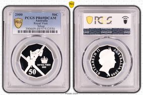 2000 50C Royal Visit Silver PR69DCAM