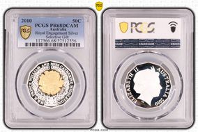 2010 50C Royal Engagement Silver Selective Gilt PR68DCAM
